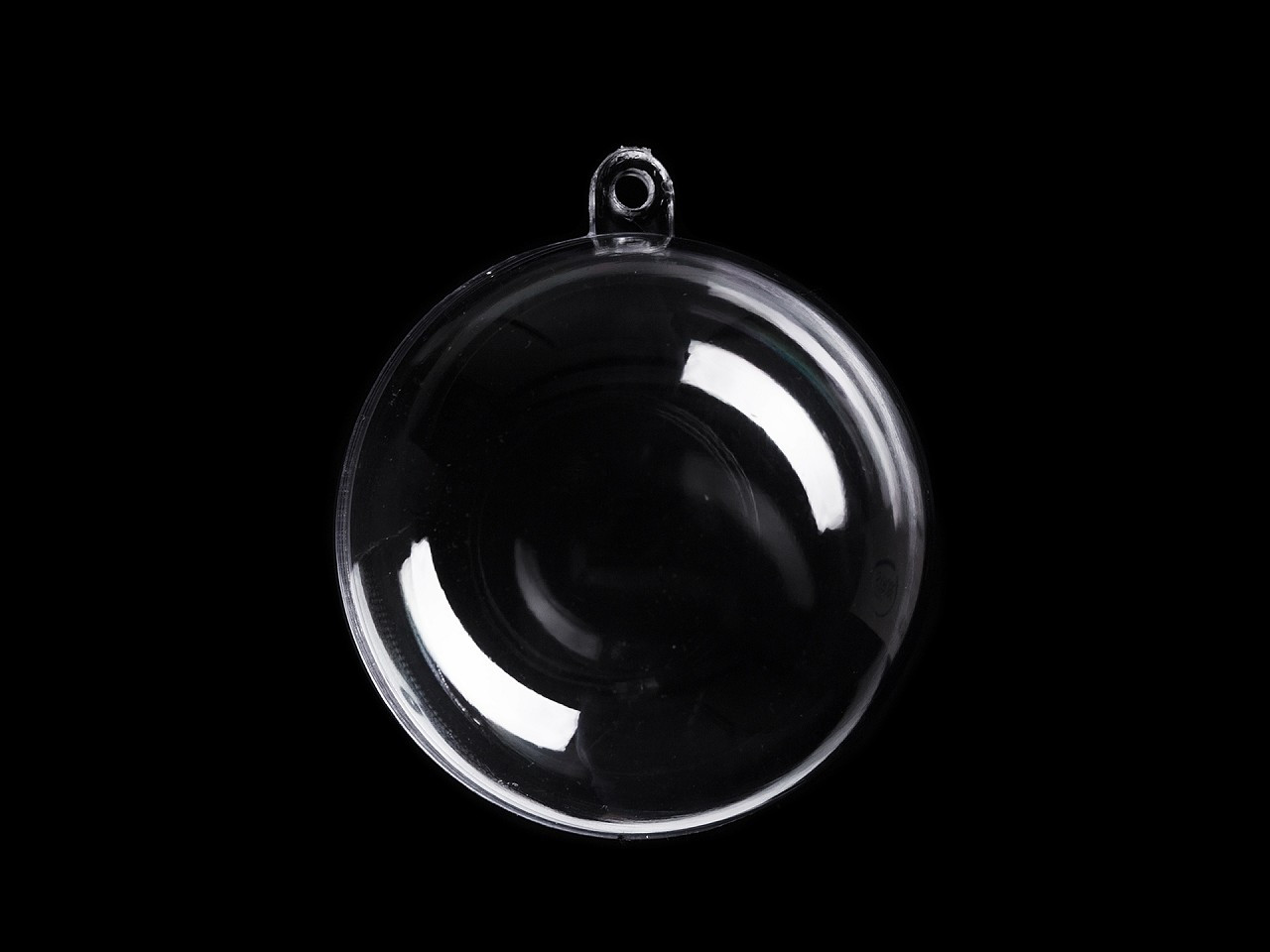 Plastová koule Ø7 cm dvoudílná, barva transparent
