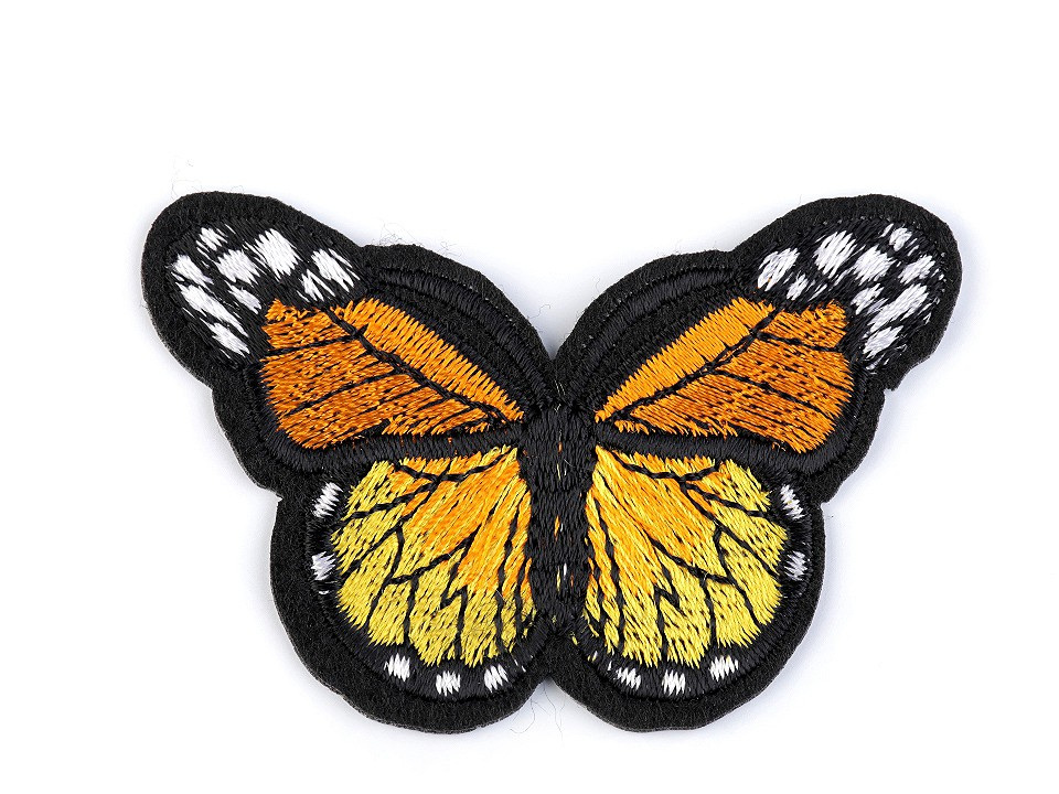 Nažehlovačka motýl, barva 2 oranžovožlutá