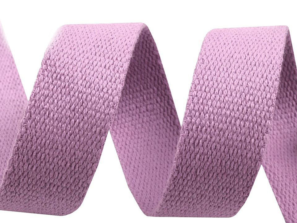 Bavlněný popruh šíře 30 mm, barva 10 fialová