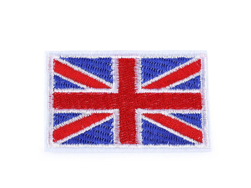 Nažehlovačka vlajka, barva 1 viz foto Británie