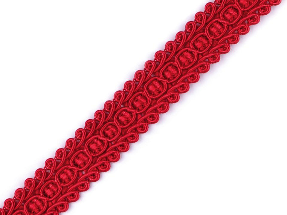 Prýmek šíře 16 mm, barva 9 (21) červená