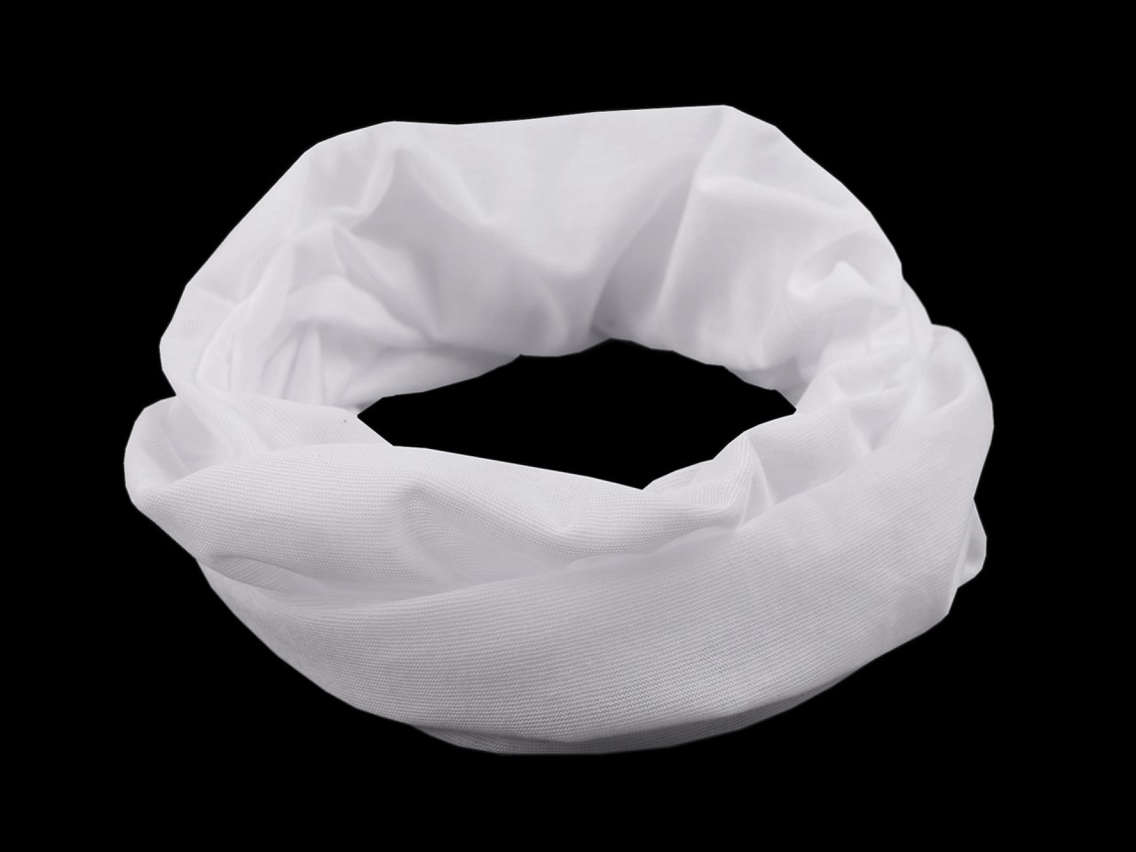 Multifunkční šátek pružný, bezešvý, jednobarevný, barva 13 bílá