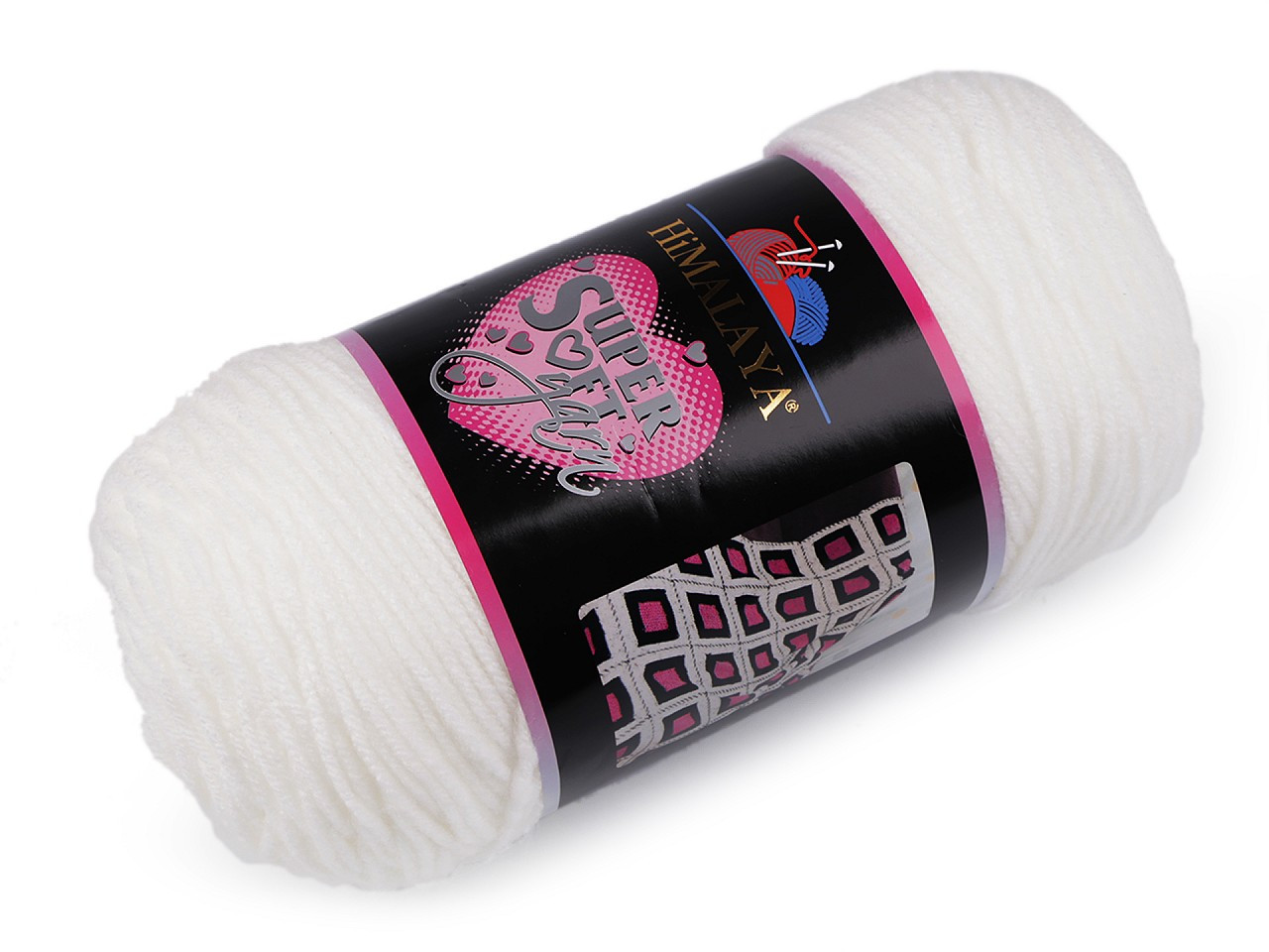 Pletací příze Super Soft Yarn 200 g, barva 1 (80801) bílá