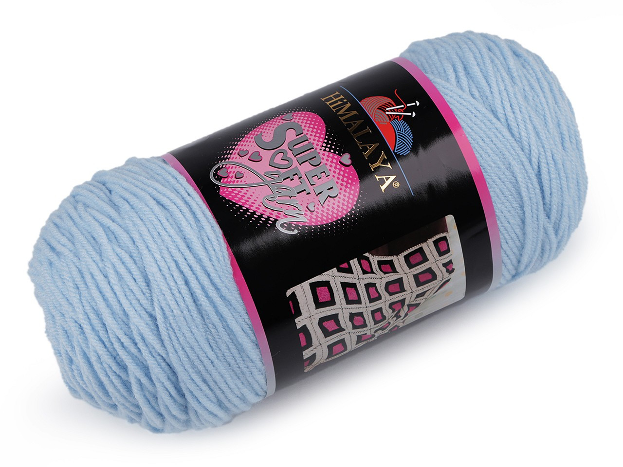 Pletací příze Super Soft Yarn 200 g, barva 7 (80823) modrá světlá