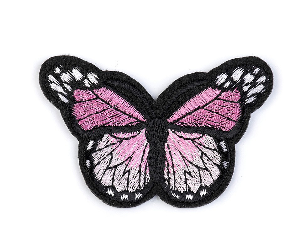 Nažehlovačka motýl, barva 3 růžová střední