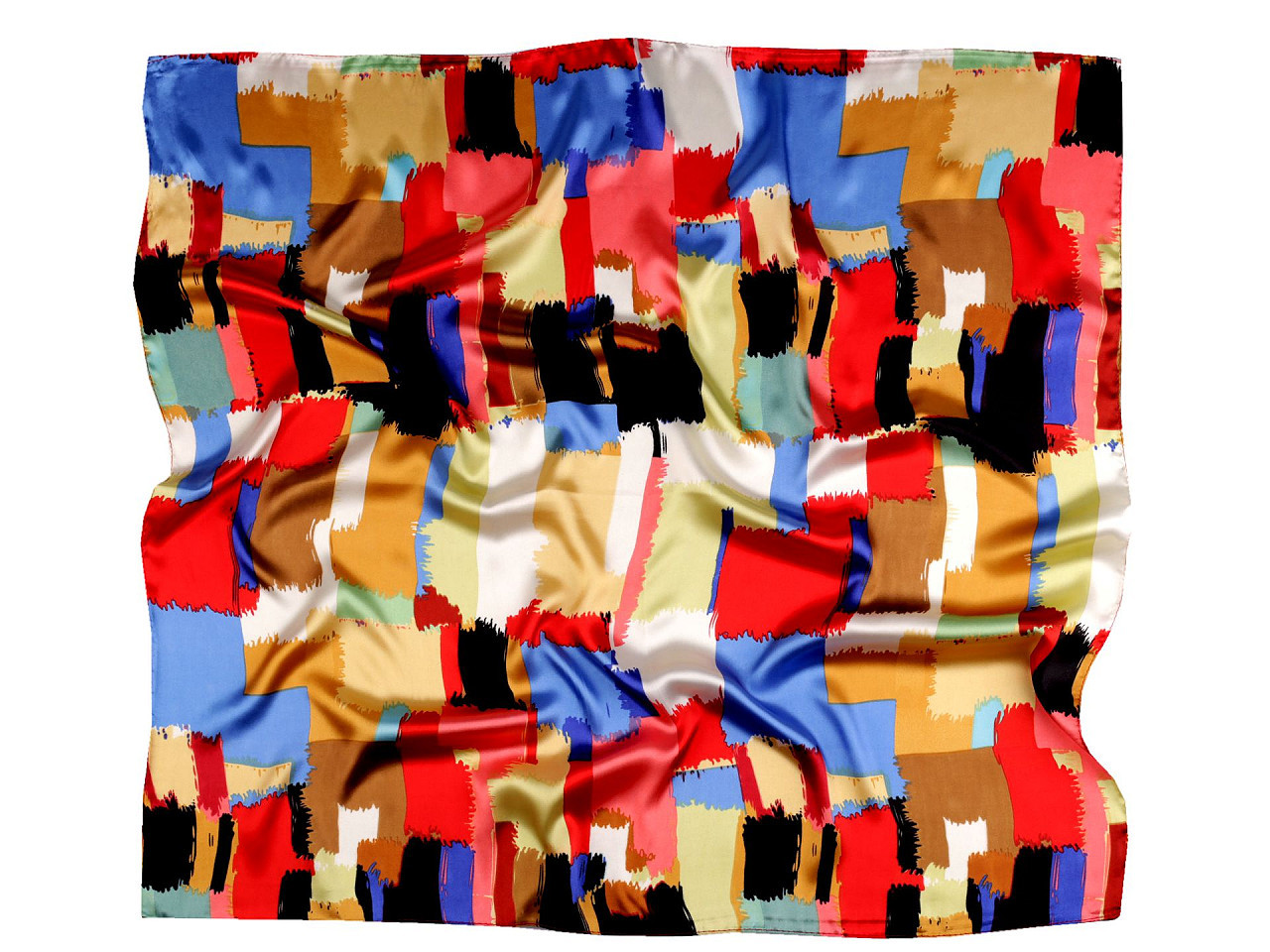 Saténový šátek 60x60 cm, barva 40 multikolor