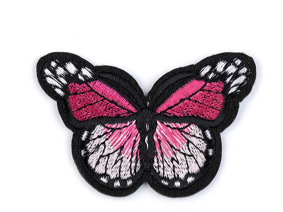 Nažehlovačka motýl, barva 4 růžová malinová