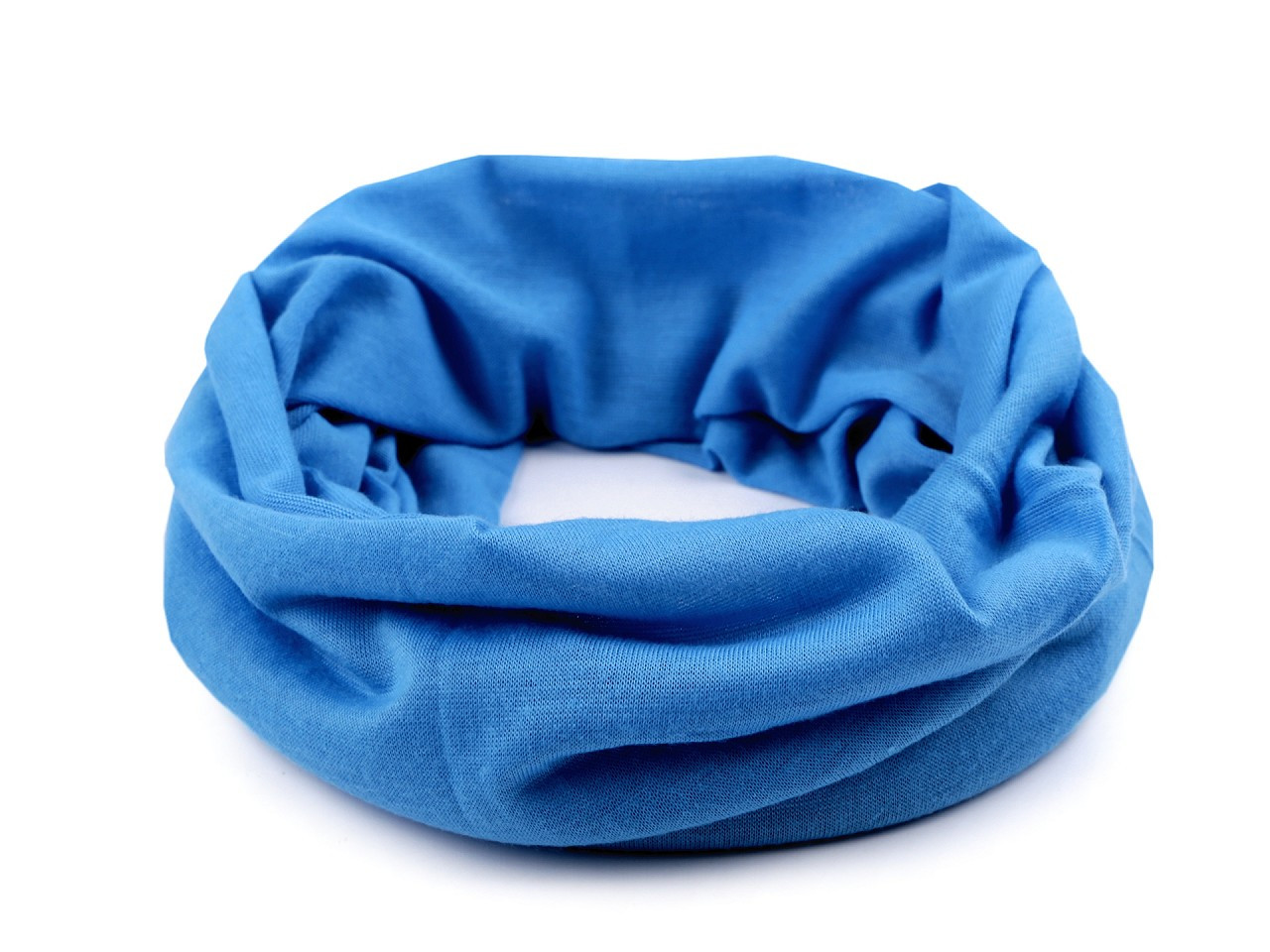 Multifunkční šátek pružný, bezešvý, jednobarevný, barva 14 modrá nebeská
