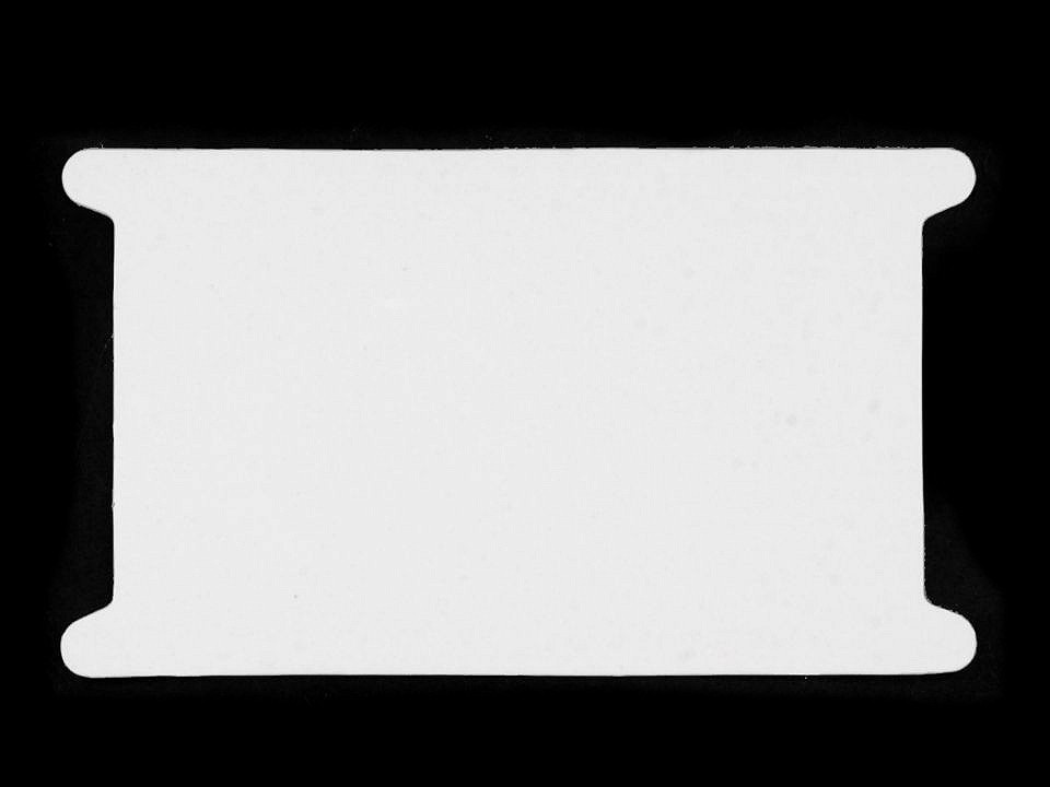Papírová karta 12,5x22,5 cm s výřezem, barva bílá