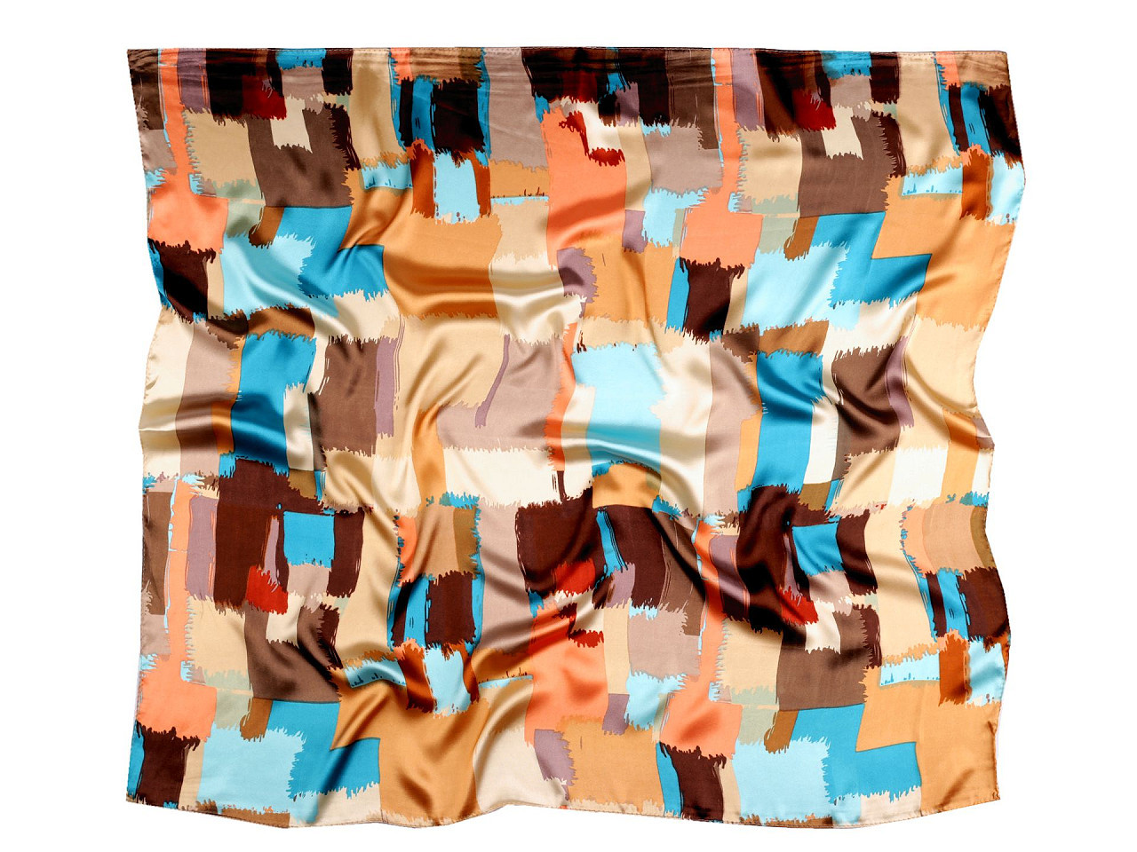 Saténový šátek 60x60 cm, barva 39 multikolor
