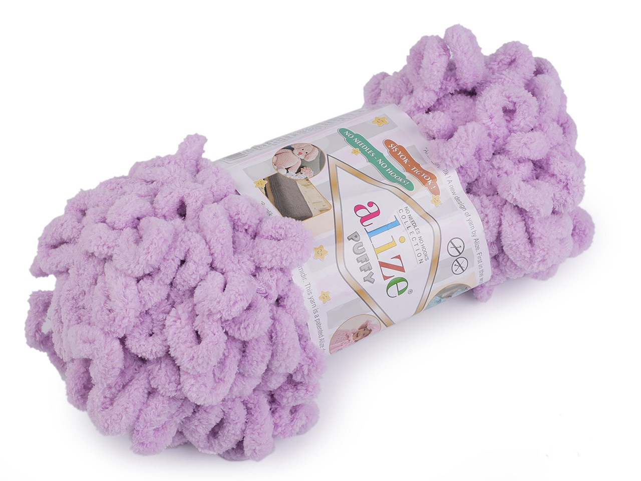 Pletací příze Alize Puffy 100 g, barva 14 (27) fialová lila