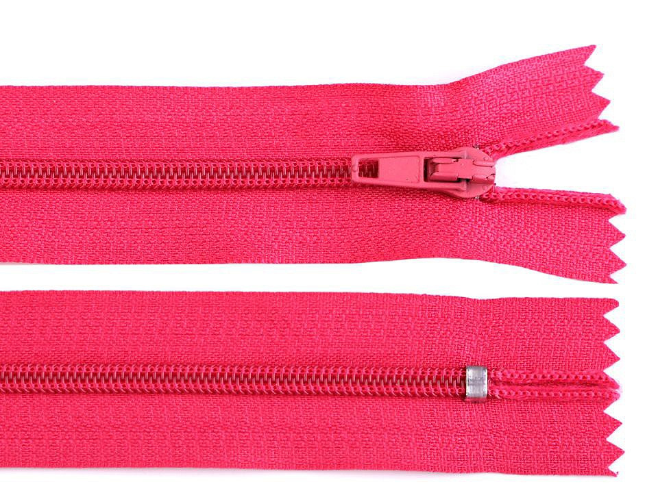 Spirálový zip šíře 3 mm délka 20 cm autolock, barva 145 růžová malinová
