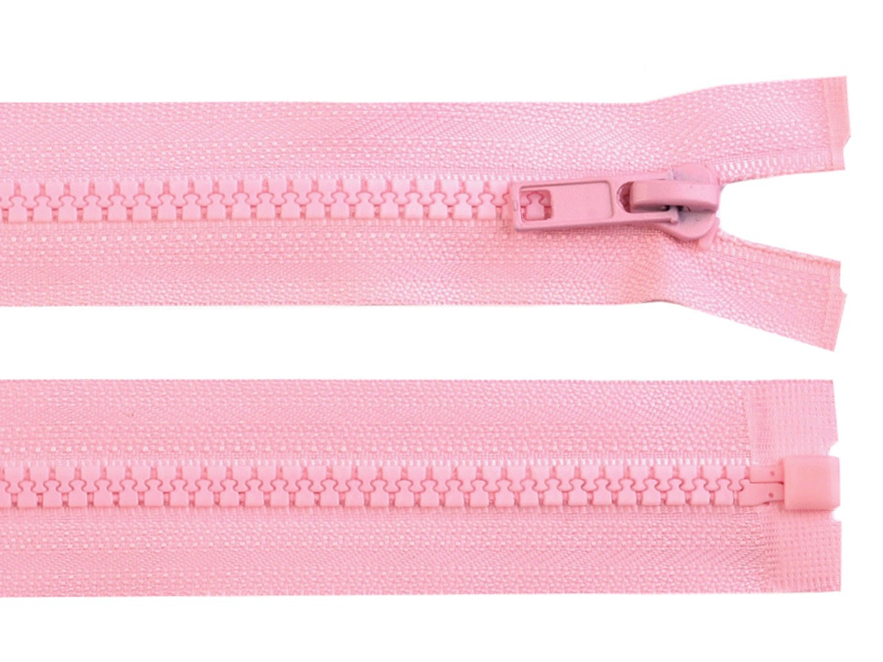 Kostěný zip No 5 délka 40 cm bundový, barva 134 růžová dětská světlá