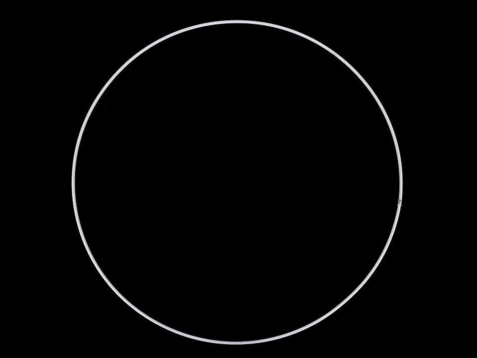 Kovový kruh na lapač snů / k dekorování Ø30 cm, barva 1 bílá