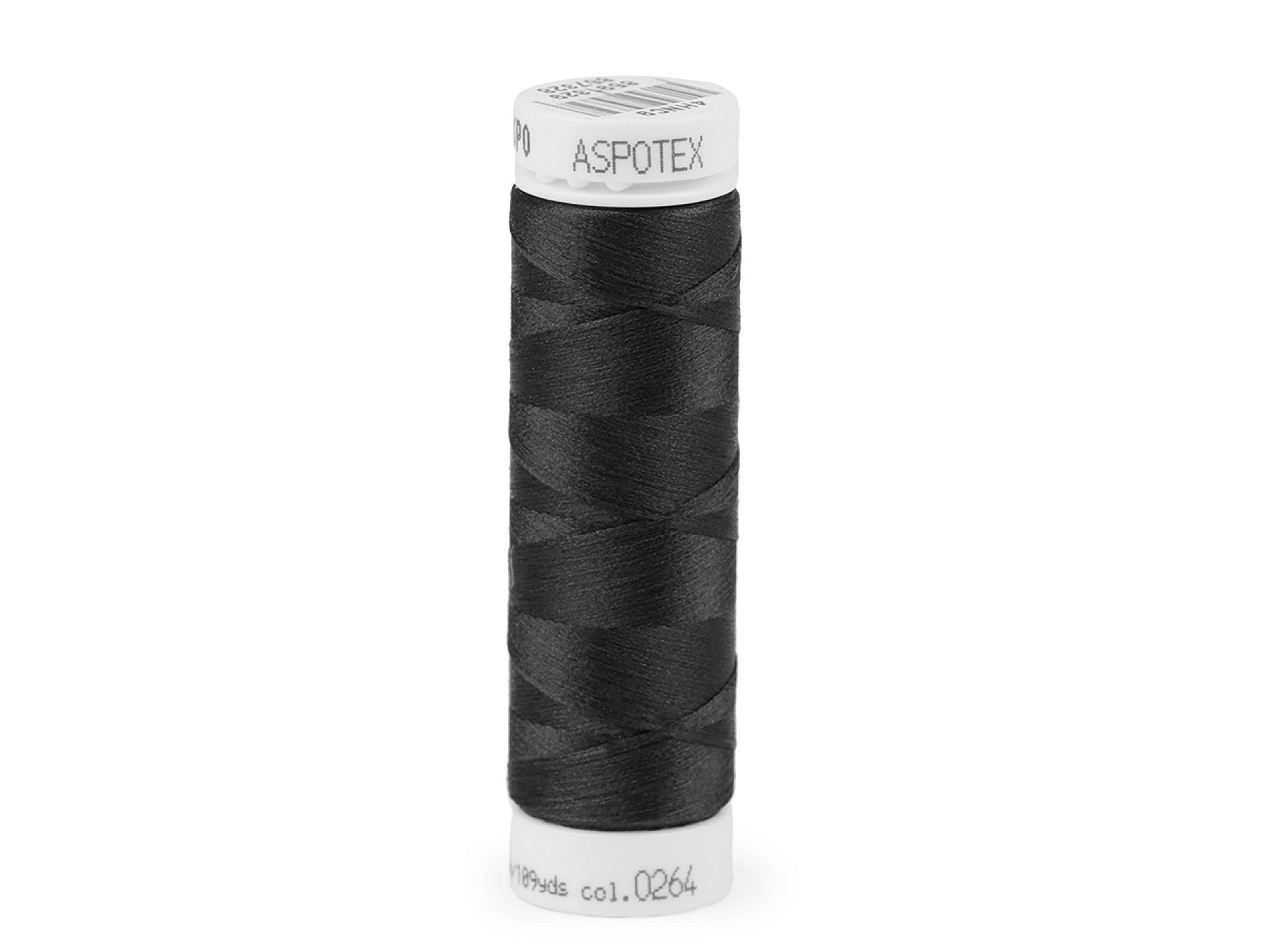Fotografie Polyesterové nitě návin 100 m Aspotex 120 Amann, barva 4000 černá
