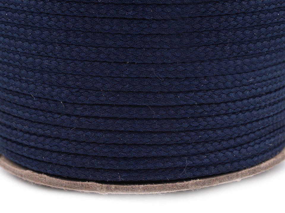 Oděvní šňůra PES Ø2 mm, barva 4830 modrá temná