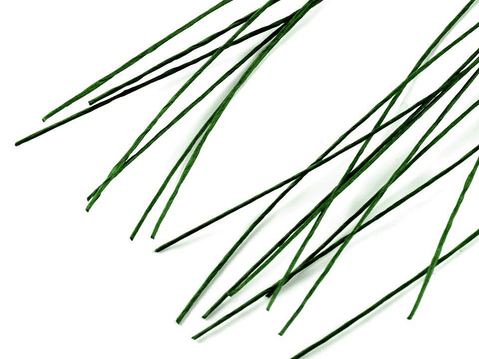 Floristický drát Ø0,7 mm, délka 40 cm, barva 1 (Ø0,7 mm) zelené kapradí