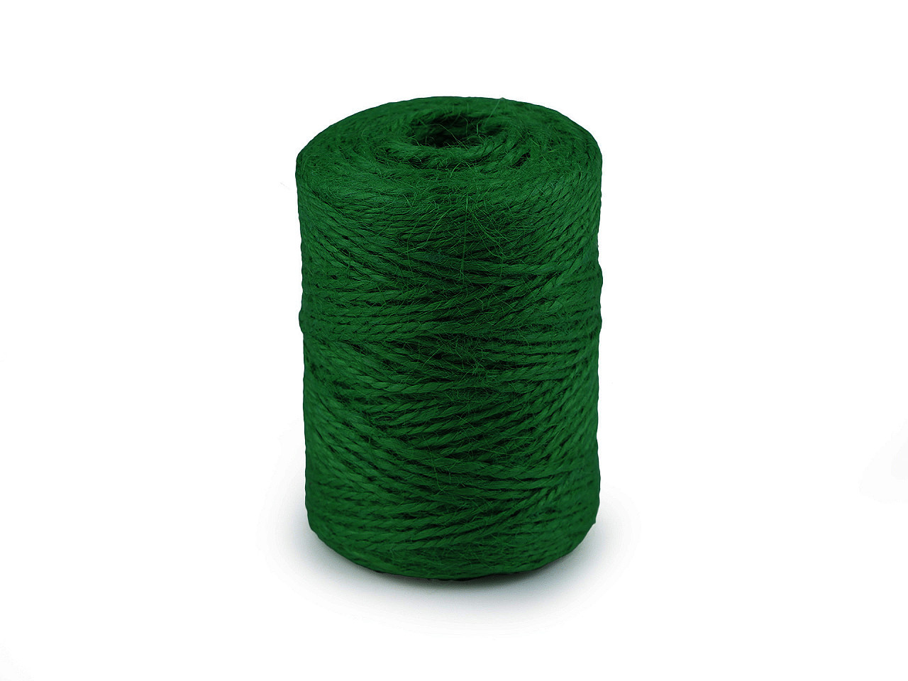 Jutový provázek Ø2 mm k pletení a háčkování i na balení, barva 6 zelená tmavá