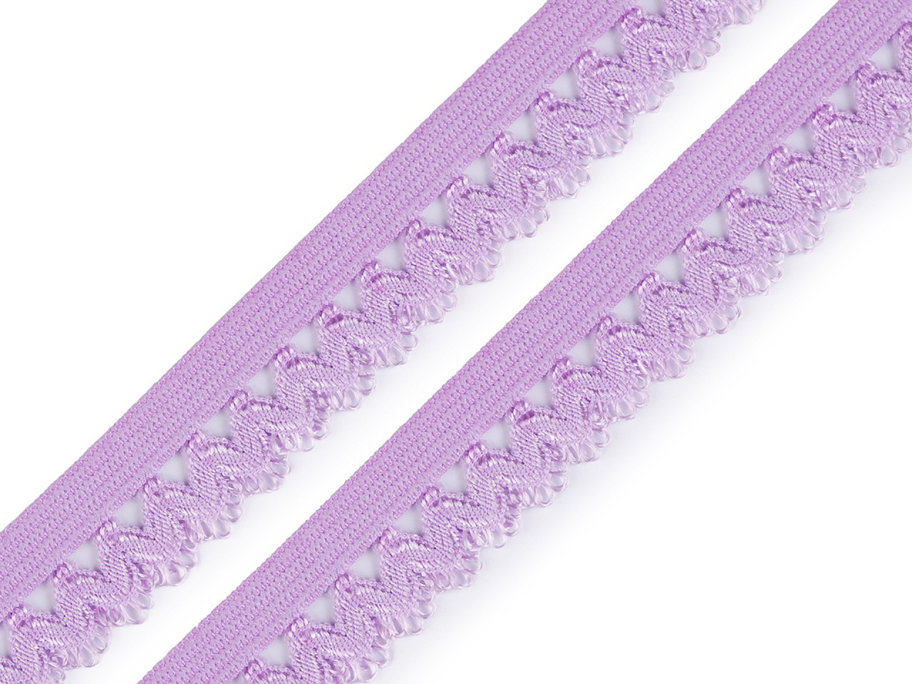 Ozdobná pruženka šíře 15 mm, barva 30 fialová sv.
