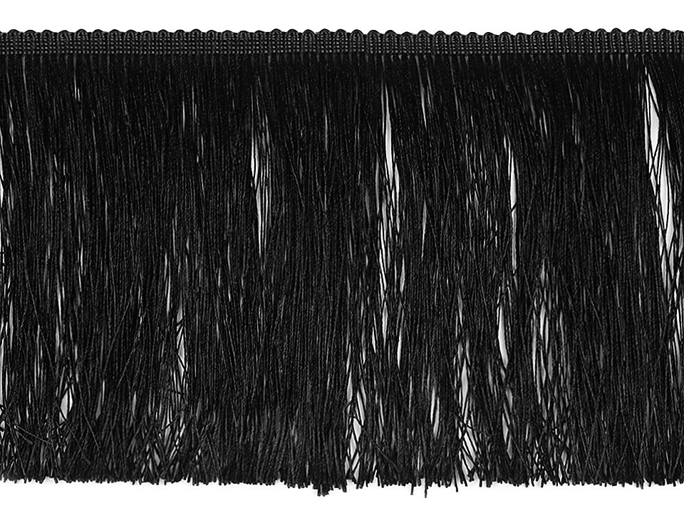 Třásně lesklé, husté šíře 15,5 cm, barva 1 černá