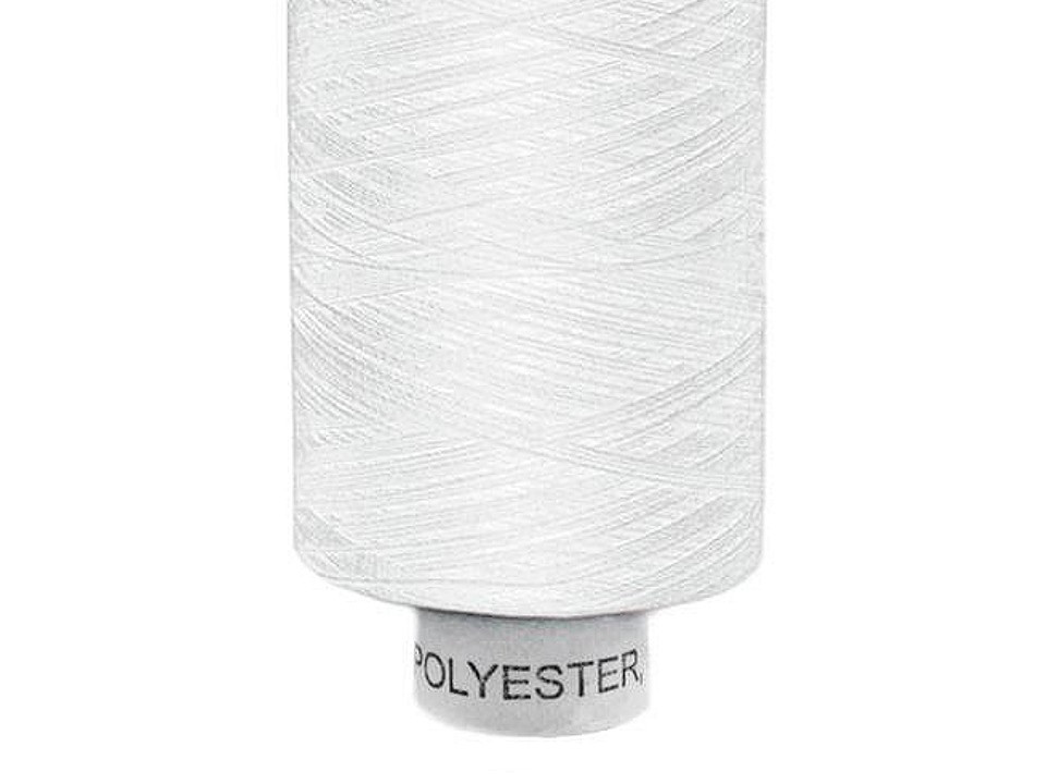 Polyesterové nitě návin 500 m Ribbon 14,8x2, barva 1001 White