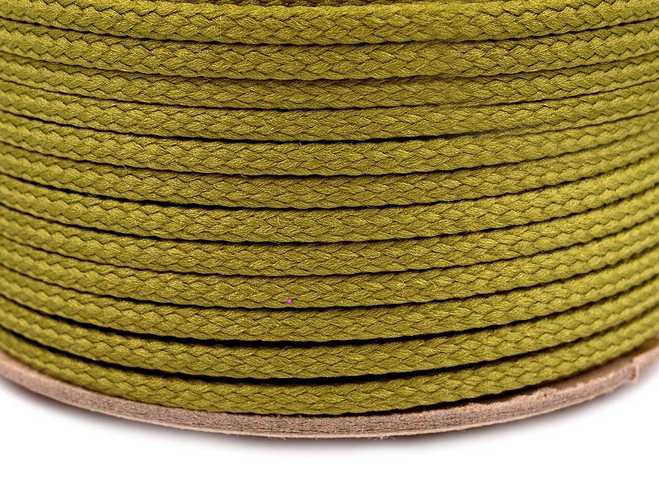 Oděvní šňůra PES Ø2 mm, barva 6787 zelená olivová