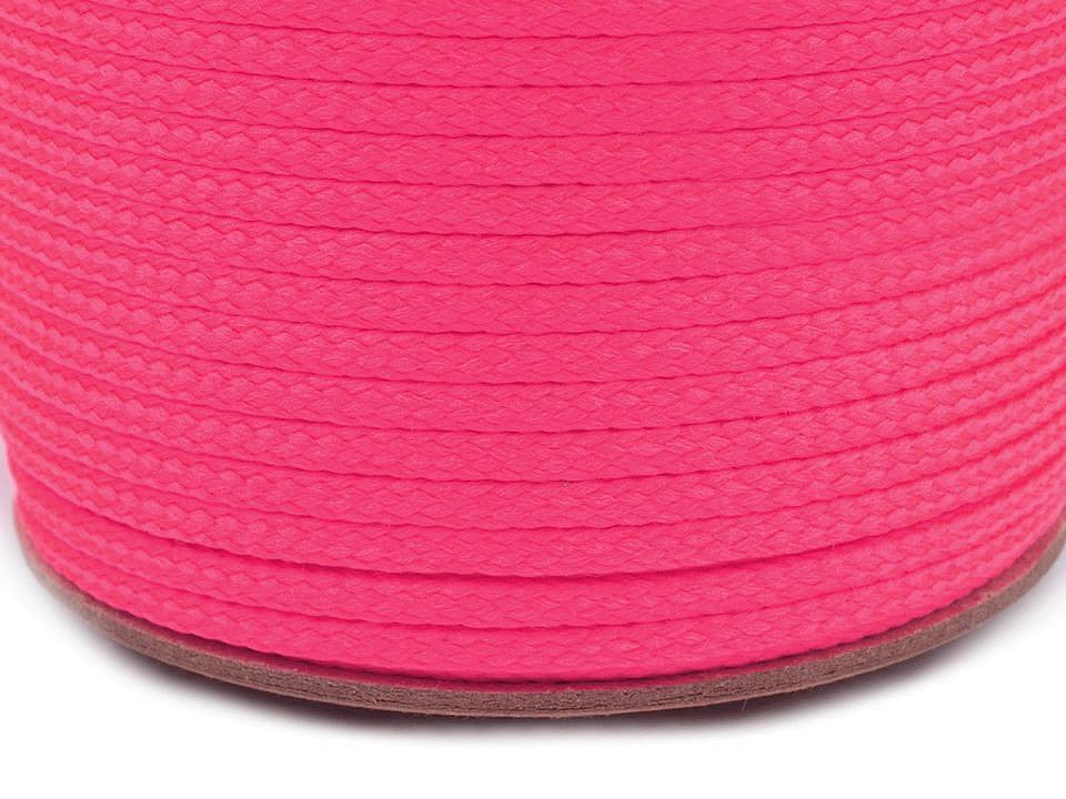 Oděvní šňůra PES Ø2 mm, barva 3358 pink