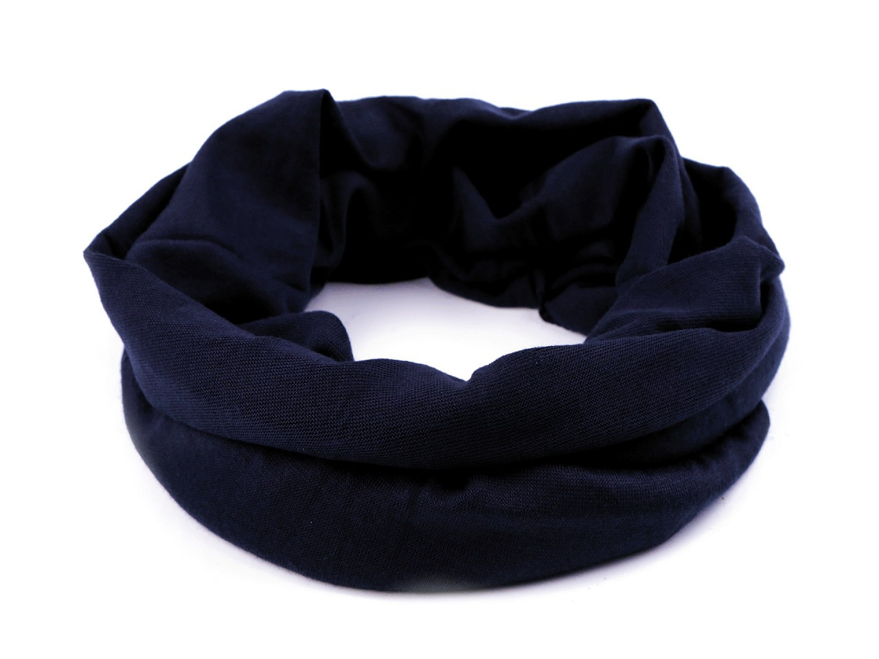Multifunkční šátek pružný, bezešvý, jednobarevný, barva 17 modrá temná