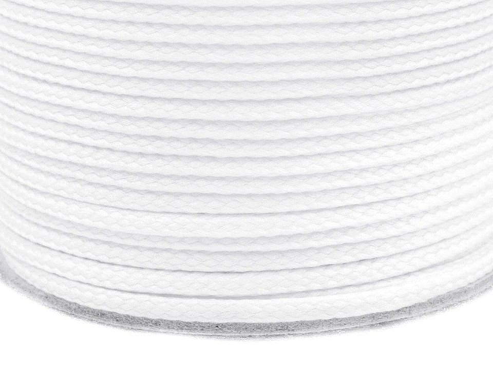 Oděvní šňůra PES Ø2 mm, barva 0002 bílá