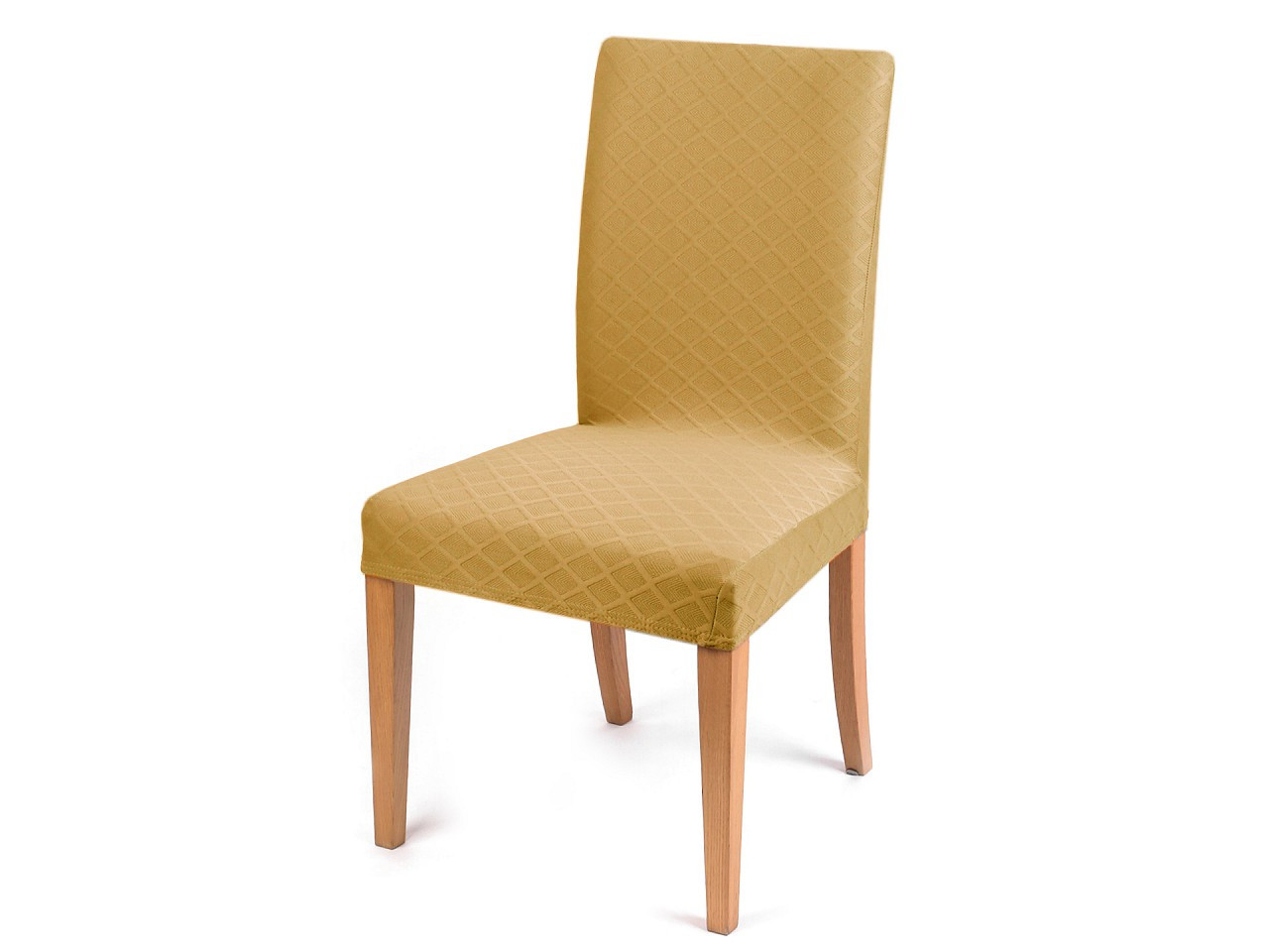 Elastický potah na židli, barva 4 hořčicová světlá