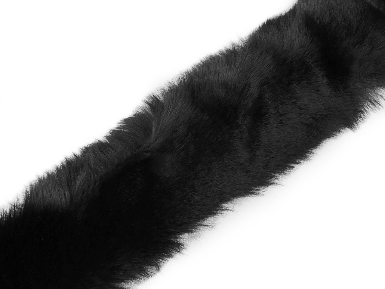 Všívací oděvní / dekorační kožešina šíře 5 cm, barva 4 černá