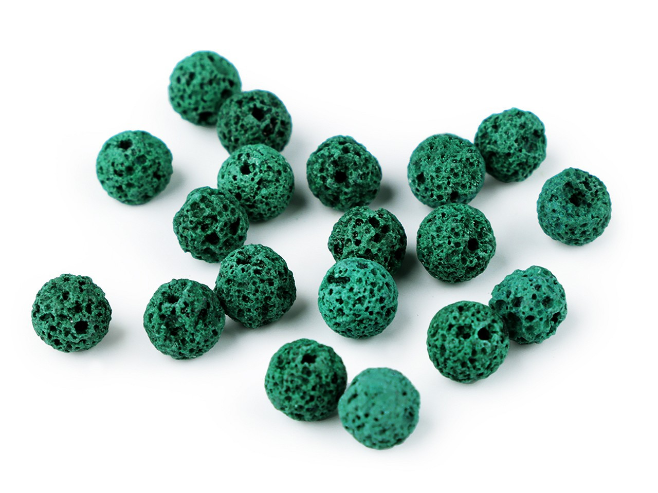 Láva syntetická, barvená Ø8 mm, barva 12 zelený tyrkys