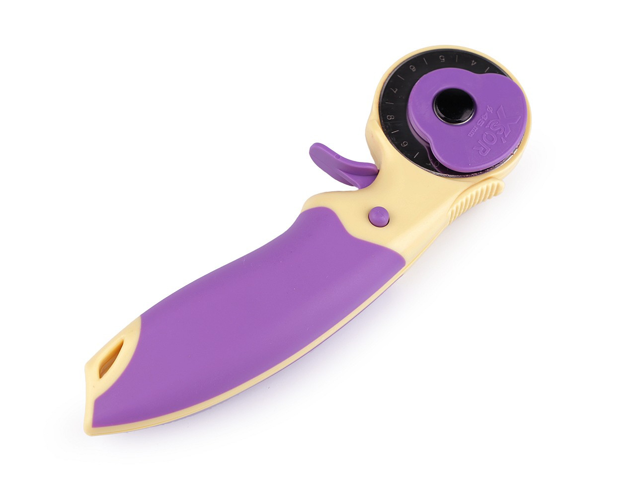 Řezací kolečko s pojistkou Ø45 mm, barva fialová