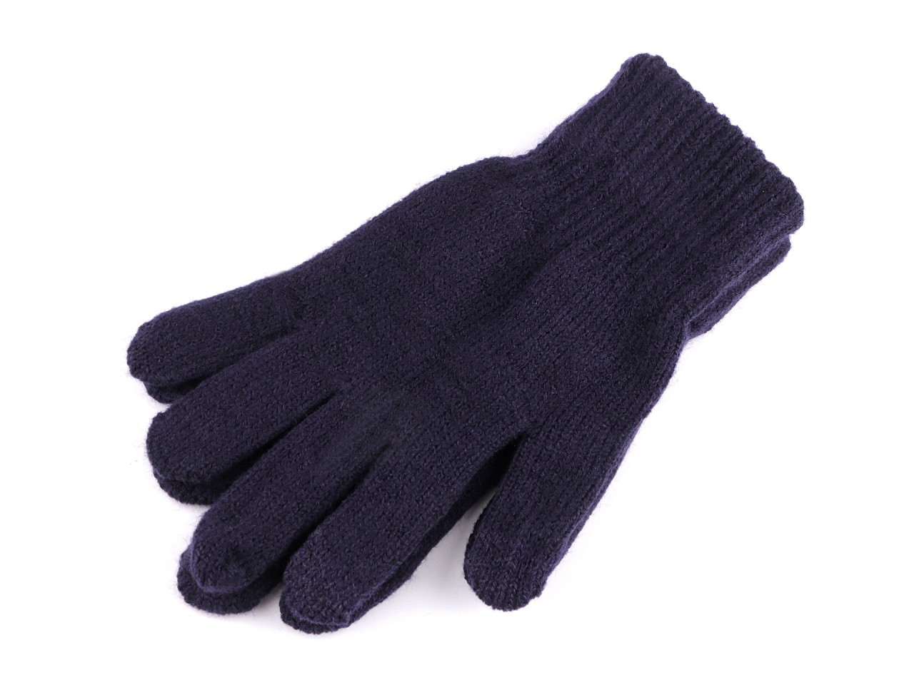 Dámské pletené rukavice, barva 8 modrá tmavá