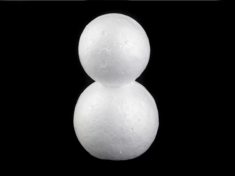 Sněhulák 6,7x11,5 cm polystyren, barva bílá