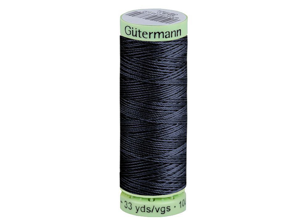 Polyesterové nitě Gütermann Jeans návin 30 m, barva 339 modrá temná