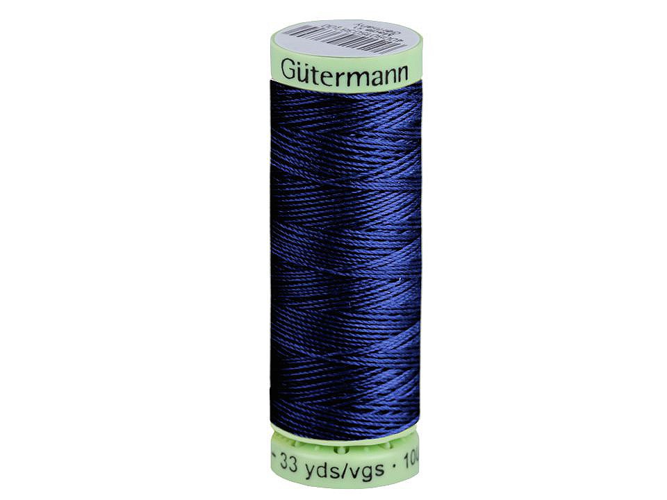 Polyesterové nitě Gütermann Jeans návin 30 m, barva 232 modrá berlínská