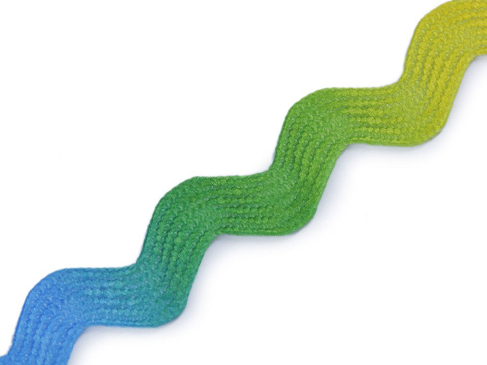Prýmek / hadovka duhová šíře 6 mm, barva multikolor