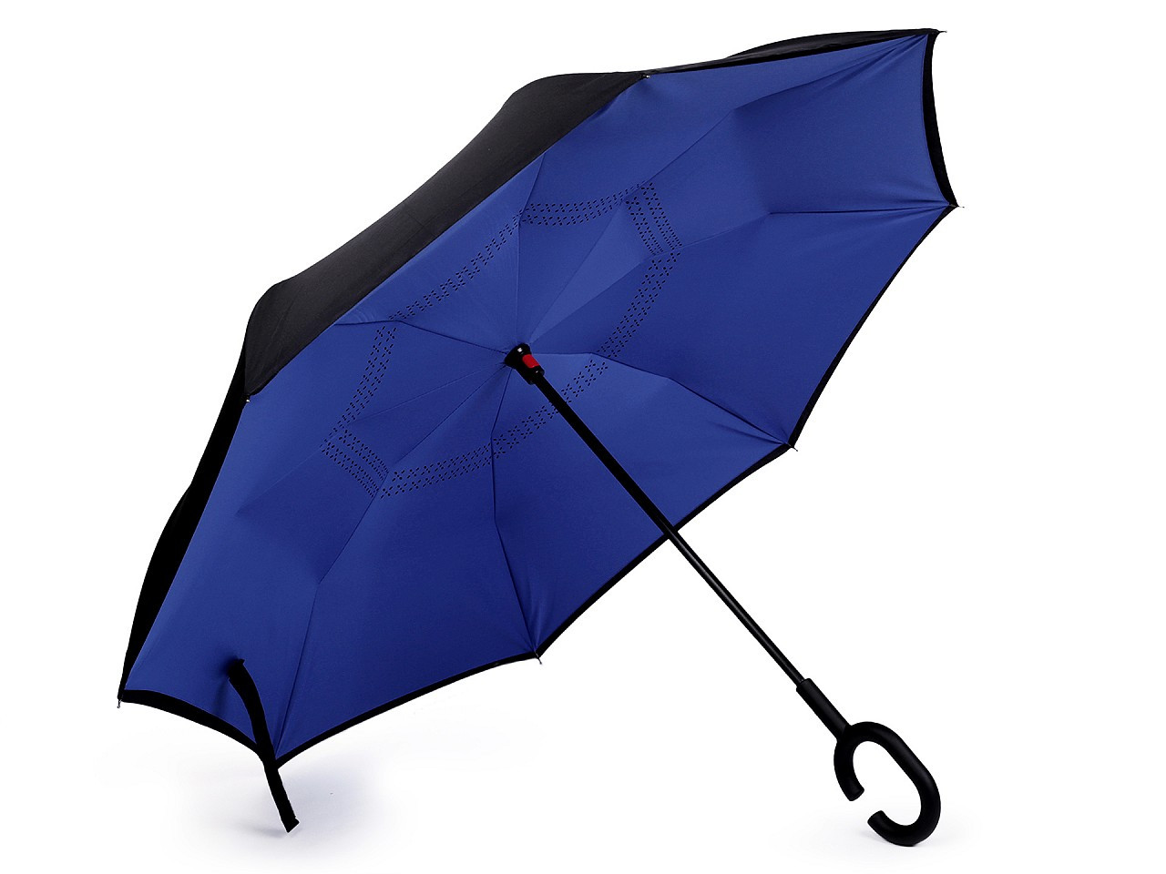 Obrácený deštník dvouvrstvý, barva 9 modrá safírová