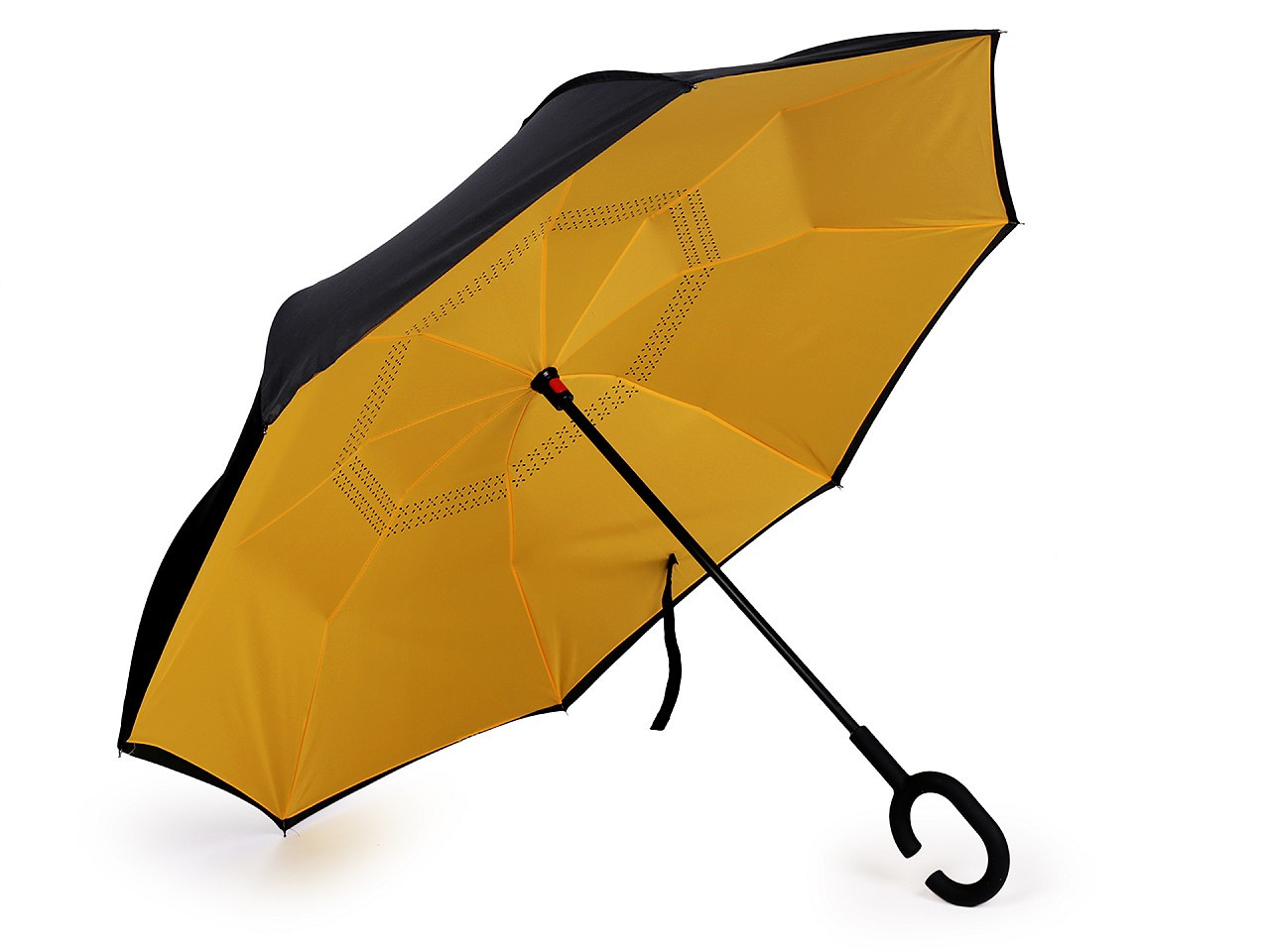 Obrácený deštník dvouvrstvý, barva 1 žlutá