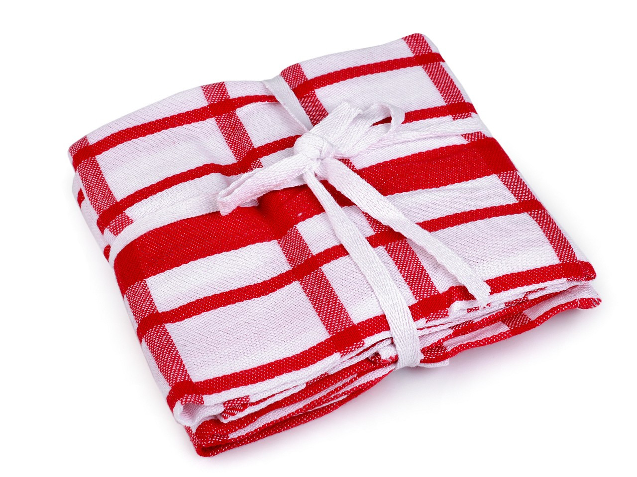 Bavlněná utěrka káro 50x70 cm egyptská bavlna, barva 1 červená