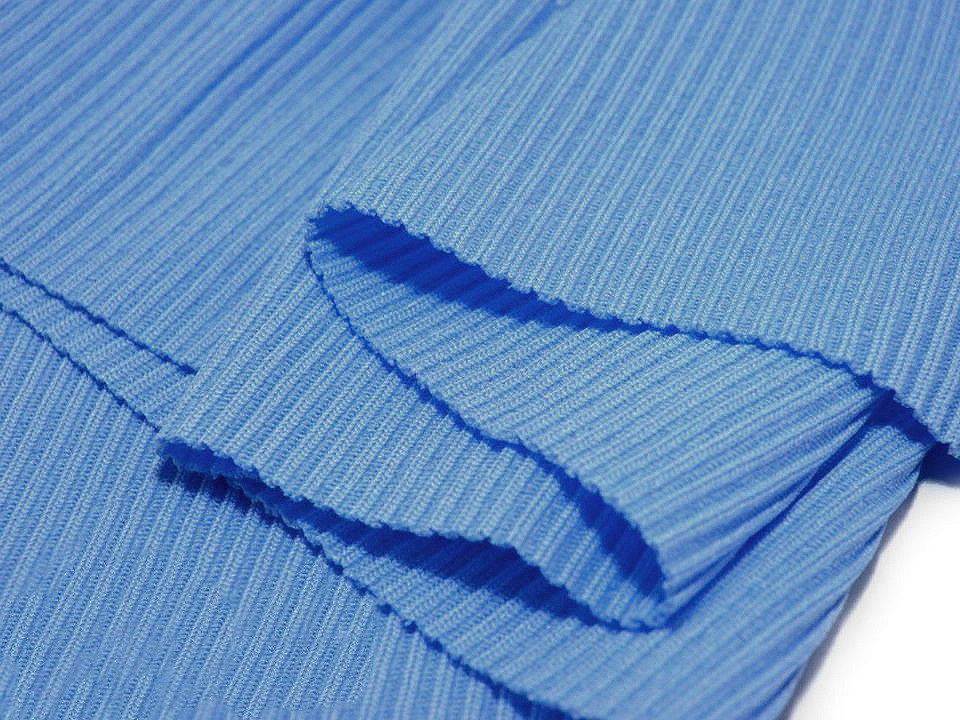Elastický náplet žebrovaný 15x80 cm, barva 17/005 Della Robbia Blue