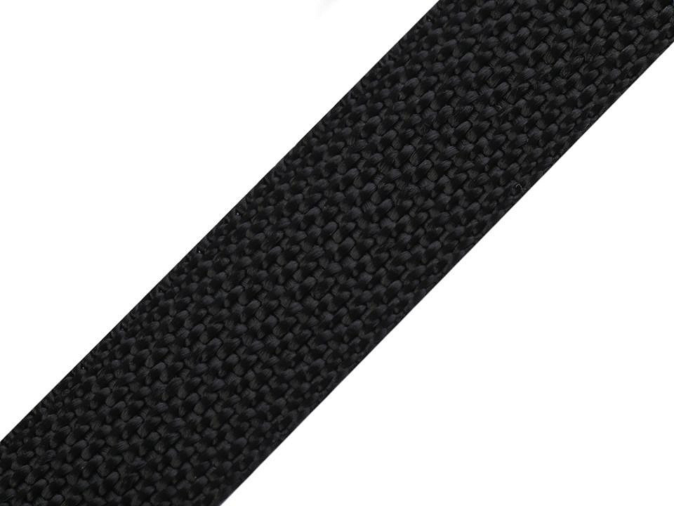 Popruh polypropylénový šíře 20 mm černý POL, barva Černá