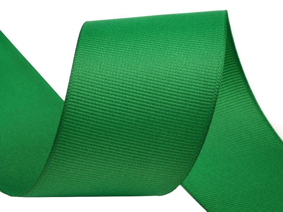 Rypsová stuha šíře 40 mm, barva 13 zelená irská