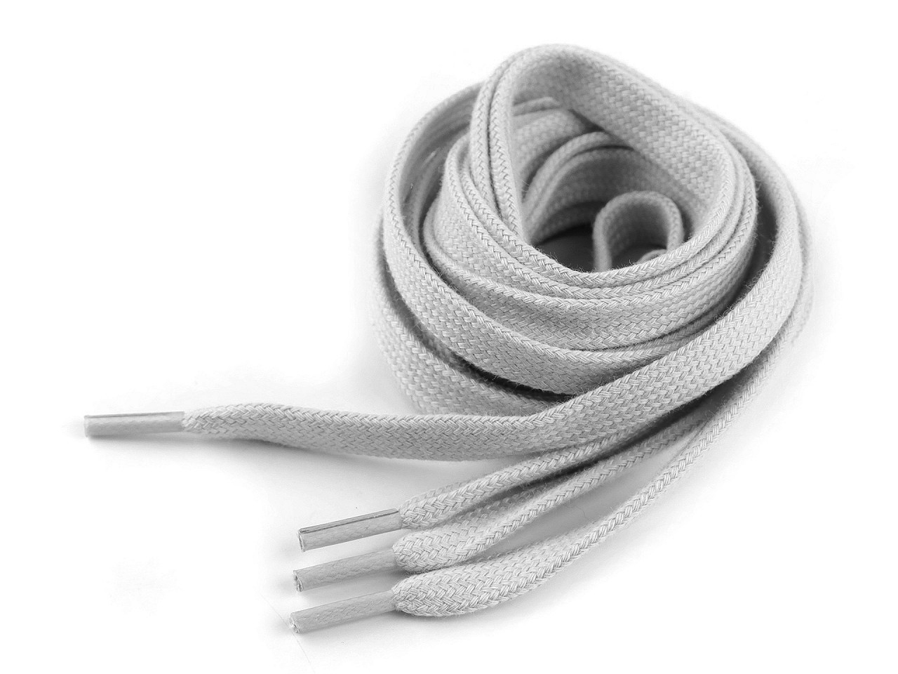 Bavlněné tkaničky do bot / tenisek / mikin délka 130 cm, barva 8 (8102) šedá světlá