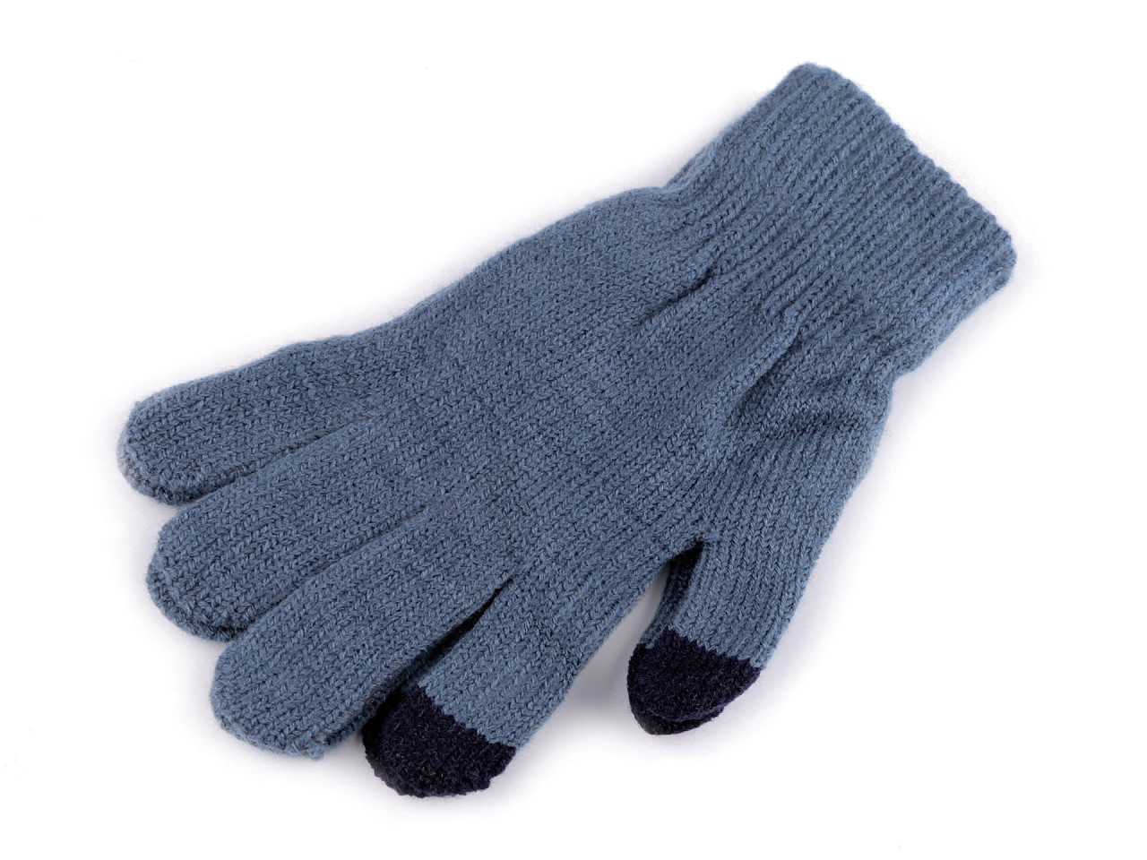 Dámské pletené rukavice, barva 7 modrá jeans