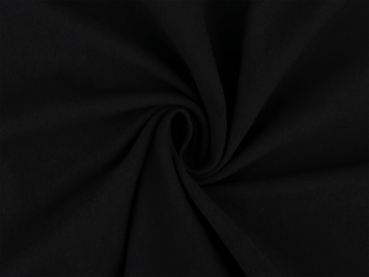 Teplákovina bavlněná nepočesaná jednobarevná, barva 10 (1) černá