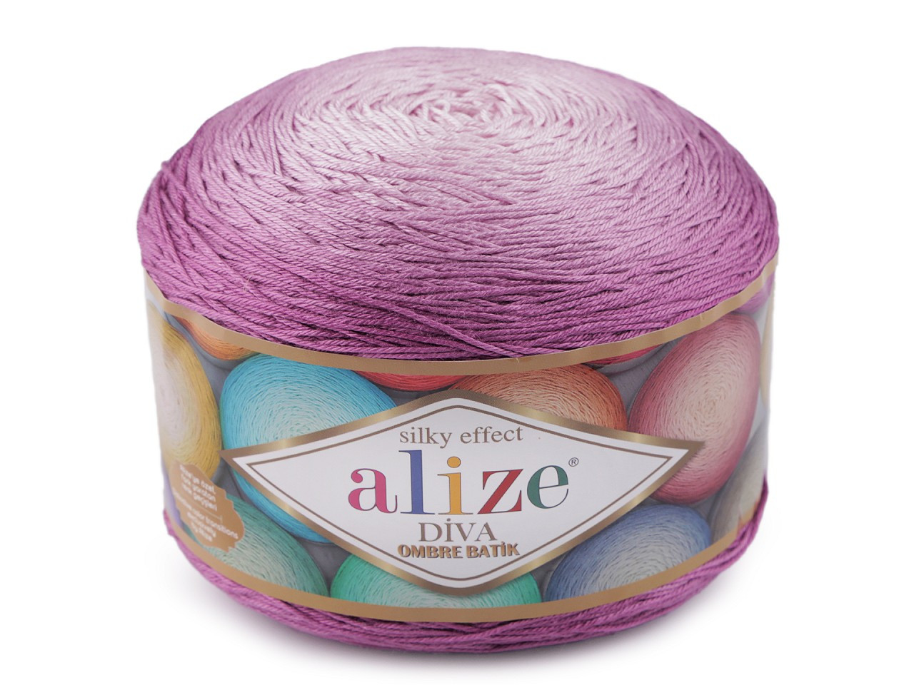 Pletací příze Diva Ombre Batik 250 g, barva 8 (7244) fialová