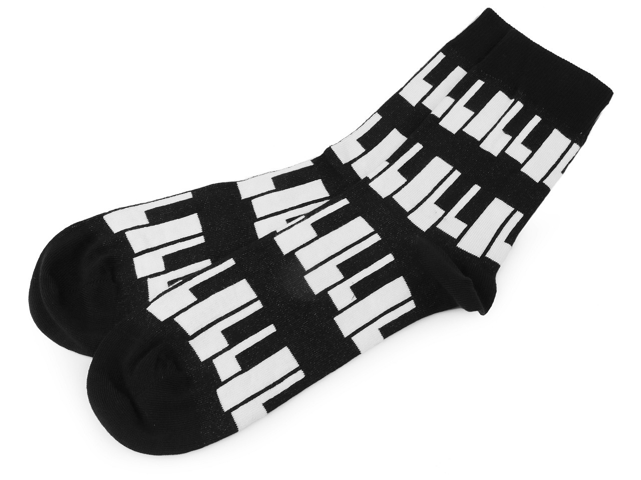 Veselé ponožky Wola, bavlněné, barva 36 (vel.39/41) černá piano