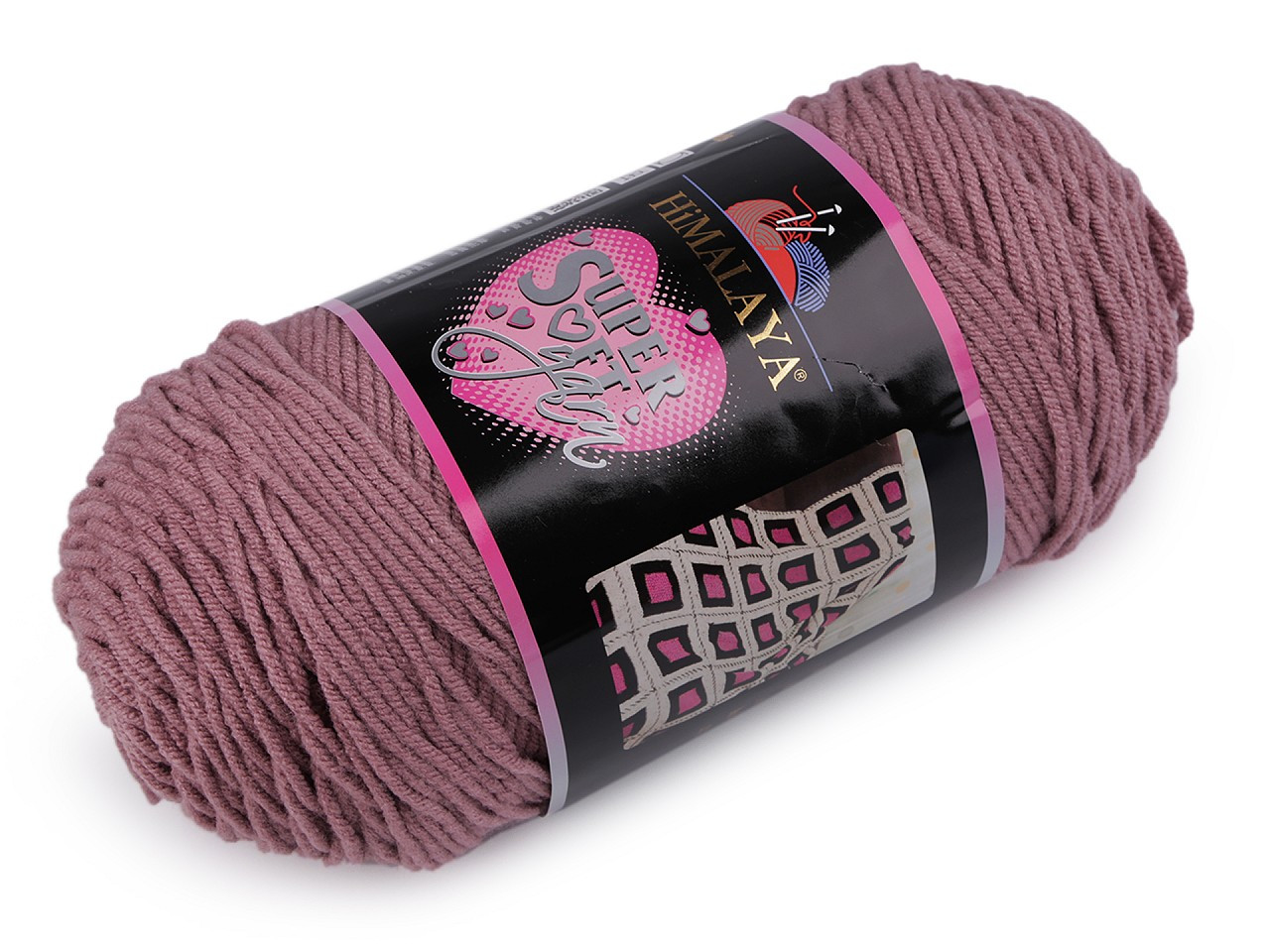 Pletací příze Super Soft Yarn 200 g, barva 4 (80816) starofialová tmavá